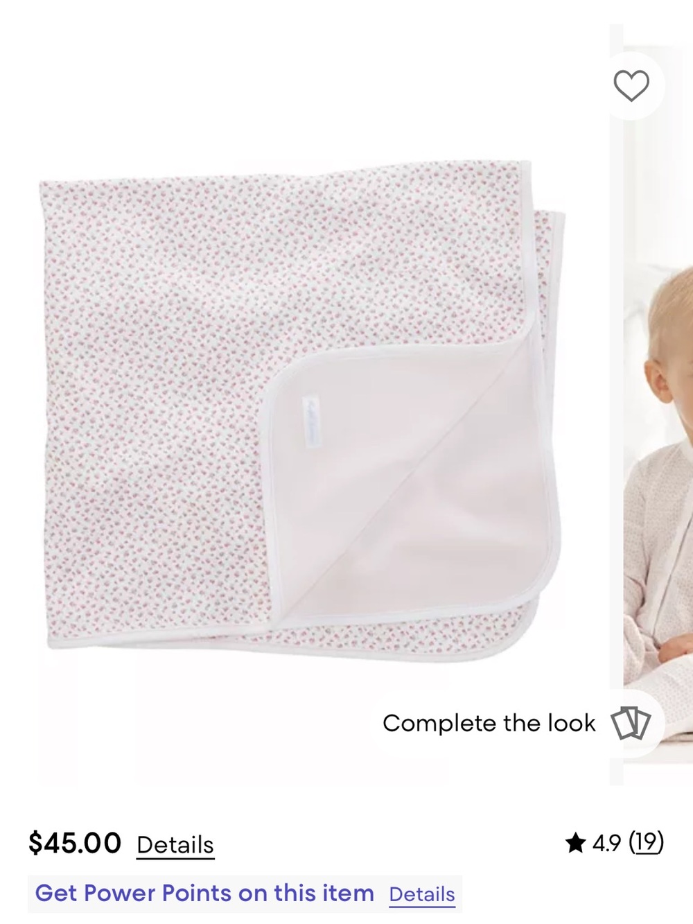 Ralph Lauren Pink Floral Baby Blanket